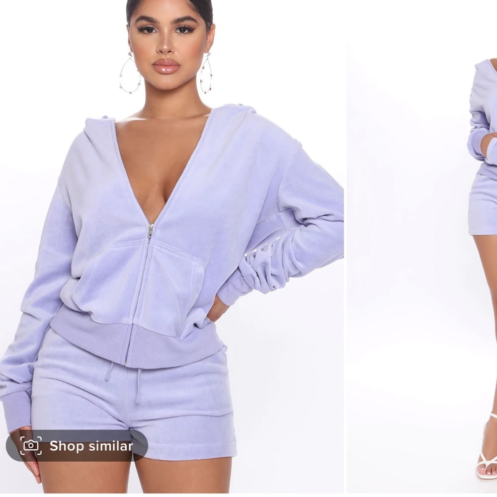💜 Purple Fashion Nova Y2K track suit.